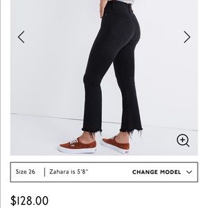 Madewell Cali Demi bootcut CURVY chewed hem